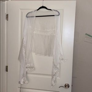 White Lace Scarf